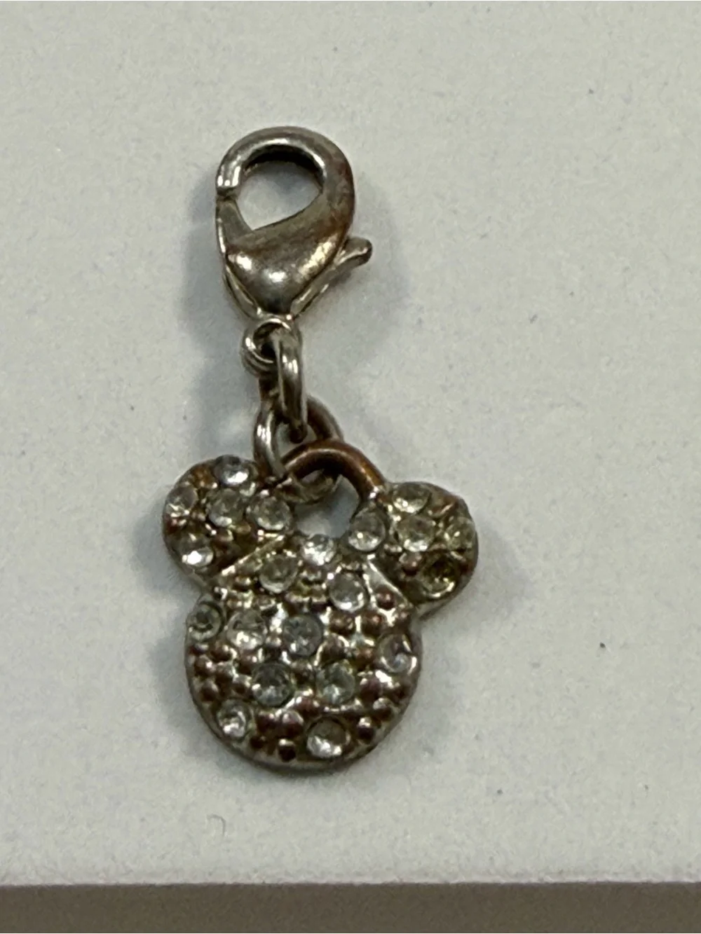 💙3/$20💙 Disney Silver-Tone Rhinestone Mickey Mouse Bracelet Charm